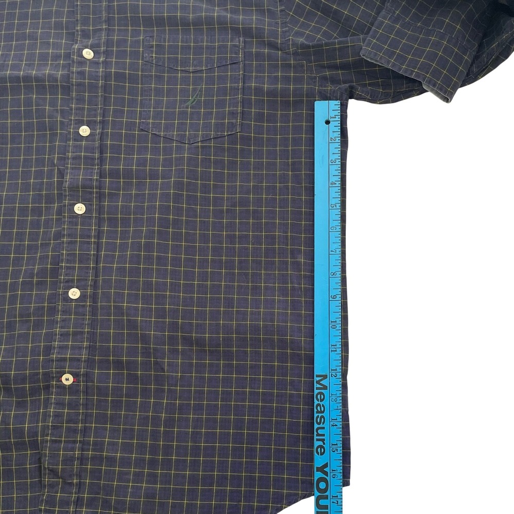 Nautica Mens Vintage Wear Authentic Clothing Plaid Long Sleeve Button Down Shirt - Picture 14 of 15
